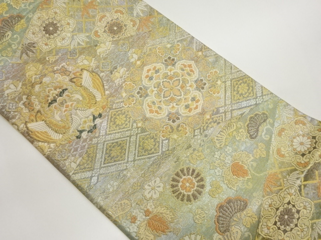 JAPANESE FUKURO OBI / WOVEN FLOWER CREST